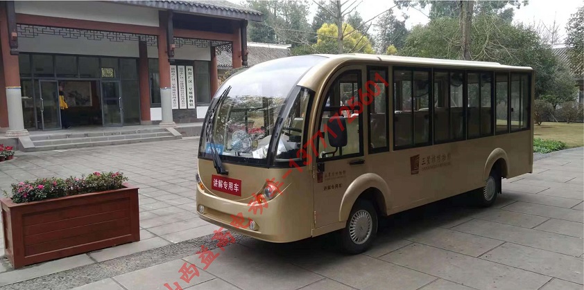 土豪金全封閉觀光車